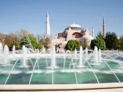 TIME LAPSE: Hagia Sophia and time lapse Stock Footage