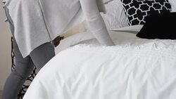 Comfortable bed Stock Footage