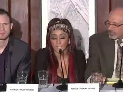 SPEECH: Nicole 'Snooki' Polizzi on what attracted her to do this project at Nicole 'Snooki' Polizzi Introduces Team Snooki Boxing, New York, NY, United States, 01/12/2012 Stock Footage