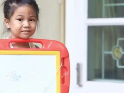 Young Girl Homework Stock Footage