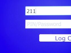 Internet banking user name and password screen Stock Footage