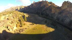 Aerial Oregon Smith Rocks Stock Footage