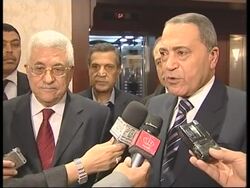 Abbas arrives in Amman, Jordanian PM and Abbas comment News Clip