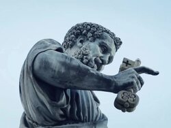 Saint Peter Statue in Vatican, Rome Stock Footage