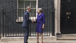 NATO chief arrives at 10 Downing Street, meets UK PM May Instructional Video