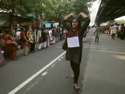 Rape Victim Protest Takes Place in Kolkata Stock Footage