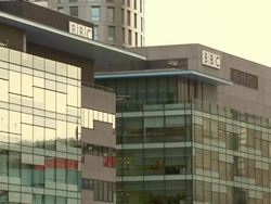BBC Media City Buildings at Salford Quays News Clip