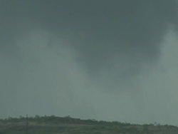 Texas Tornado Touching Down Over A Field Stock Footage