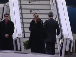 Clinton arrives ahead of 20th anniv of fall of the Berlin Wall News Clip