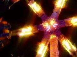 Amusement park ride at night Stock Footage