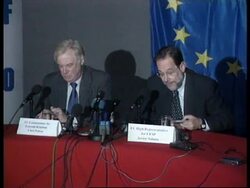 KOSOVO: SOLANA/PATTEN PRESS CONFERENCE News Clip