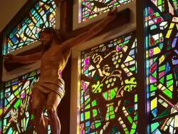 Religious Cross and Jesus Stock Footage
