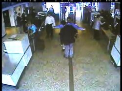 Washington Dulles Airport Surveillance Video Of Terrorists, Till Photographs Of Hijackers, Various Of Smoke Rising From Pentagon Instructional Video