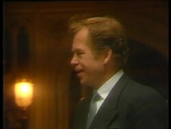 Vaclav Havel on UK visit News Clip