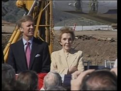 Former First Lady lays cornerstone to mark Reagan's birthday News Clip