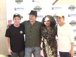Mike Binder, Paul Rodriguez at the Coney Dog Grand Opening Benefiting The Midnight Mission at West Hollywood CA. (Footage by WireImage Video/Getty Images Entertainment Video) Stock Footage