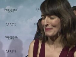 INTERVIEW: Rosemarie DeWitt on the film, working with Matt and John, and the work process at "Promised Land" New York Premiere Presented By Focus Features Stock Footage