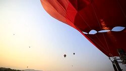 Hot Air Balloon Inflation Stock Footage