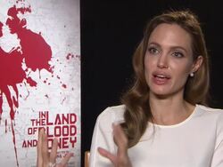 INTERVIEW: Angelina Jolie on life in the media spotlight, why her charity work is so important In The Land of Blood and Honey Interviews: 62nd Berlinale International Film Festival at Hotel Adlon on February 10, 2012 in Berlin, Germany. Stock Footage