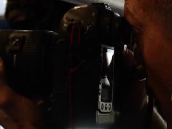 B-Roll: Joe Frazier photo shoot. Stock Footage