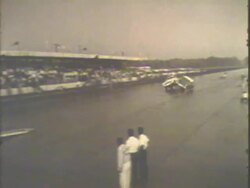 Stunt drivers on a race course Stock Footage