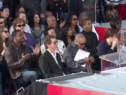 Chris Tucker, Quincy Jones, and Harry Shum Jr. at Michael Jackson Immortalized with Hand and Footprint Ceremony in Hollywood, CA, on 1/26/2012 Stock Footage