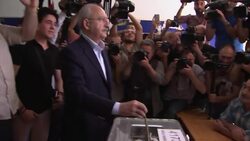 Leader of Turkey's main opposition CHP party votes in critical elections News Clip