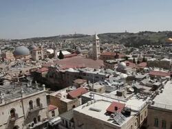 Jerusalem, general view of the Temple Mount Stock Footage