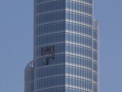 om Cruise Films Stunts For Mission Impossible 4 Stock Footage