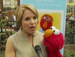 INTERVIEW: Katie Couric and Elmo on why this initiative is so important. Katie on her personal experience with death and grieving and why she wanted to be a part of the program.  Stock Footage