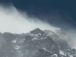 WS CU Snow covered peaks in  Himalayas / YamanouchiÂŒÃ¦, NaganoÂŒÃ¦, Japan Stock Footage