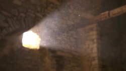 Janovas, Huesca, Spain. Interior church detail Stock Footage