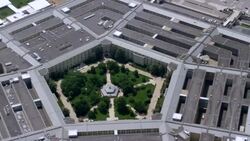 'ZO WS AERIAL Shot of   Pentagon / Washington DC, United States' Stock Footage
