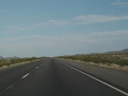 WS TS View of freeway forty highway / Freeway No. 40, Arizona, USA Stock Footage