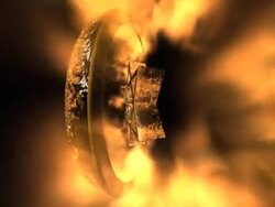 Star of David on fire (NTSC) Stock Footage