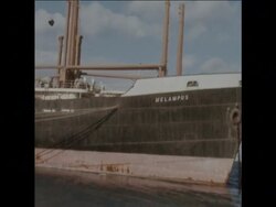 SYND 27 12 74 SHIPS STRANDED IN SUEZ CANAL News Clip