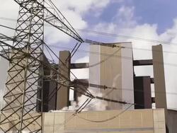 HD Coal Power Plant and Electric Pylon TL (4:2:2) Stock Footage