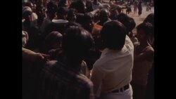 CUTS  16 3 1983 ELECTION MASSACRE SURVIVORS RECEIVE FOOD AND MEDICAL TREATMENT IN CAMP News Clip