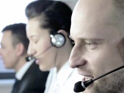 Business customer service smiling Stock Footage