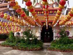 kek lok si temple chinese new year lantern penang island Stock Footage