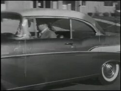 Montage: 1957 Chevrolets in suburbs, on highways Stock Footage