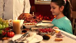 Carving Thanksgiving Turkey Stock Footage