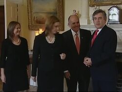 US Presidential candidate Giuliani visits the UK, meets Brown News Clip
