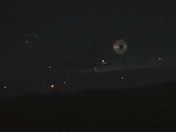 Space Shuttle Atlantis returns from its final mission STS-135 Stock Footage