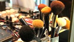 Professional Makeup Brush Set Stock Footage