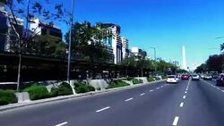 Buenos Aires Traffic 9 de Julio Avenue Stock Footage