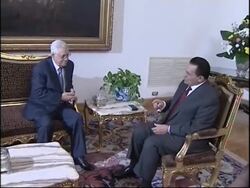 Palestinian President Abbas meets Egyptian President Mubarak News Clip