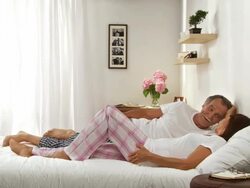 Loving Couple In The Morning Stock Footage