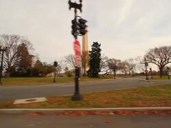 A panning shot of the Washington Monument in Washington DC. Stock Footage