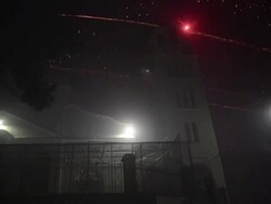 Greek Villages Celebrate Easter With Huge Firework Battle Stock Footage